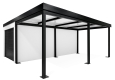 GARDEON® Garage mit Hörmann Garagentor, Fenster und Carport rechts